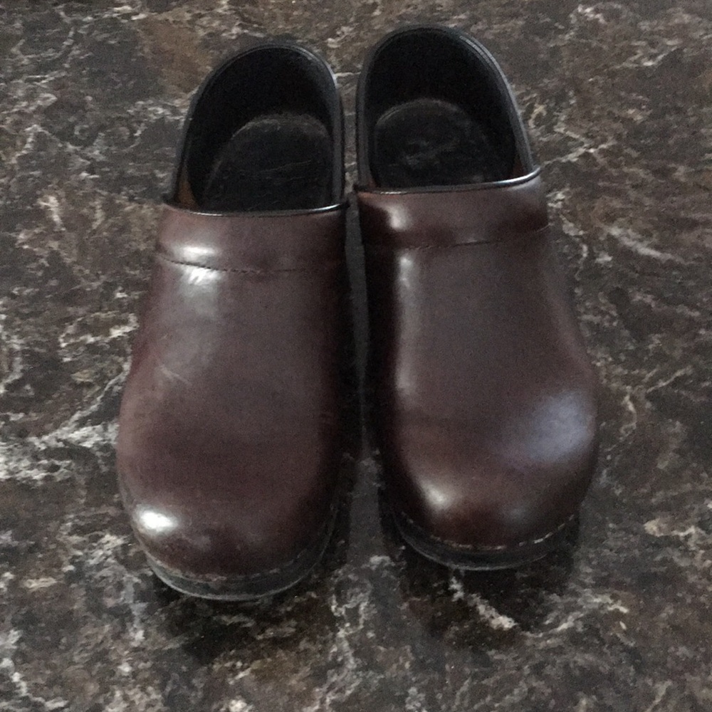 Dansko brown leather clogs size 39